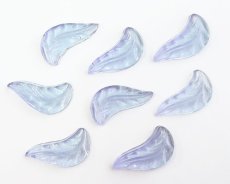 画像1: ヴィンテージ/ドイツ/ガラスカボション/アレキサンドライトリーフ(1個) (1)