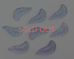 画像1: ヴィンテージ/ドイツ/ガラスカボション/アレキサンドライトリーフ(1個)