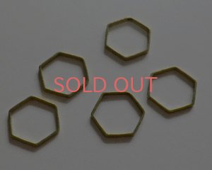 画像1: 未メッキ真鍮/ヘキサゴンフープS/10mm(2個)