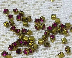 画像1: ヴィンテージ/プリセットパーツ/フーシャ/2.5mm/4爪(10個)