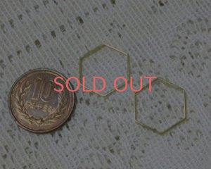 画像2: /ブラス/ヘキサゴンフープL/K16GP(2個)