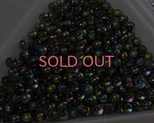 画像1: ノーホールガラスボール/ブラックオーロラ(5g)/売り切りSALE 50%OFF