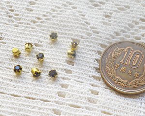 画像2: ヴィンテージ/プリセットパーツ/ガーネット/2.5mm/(10個)