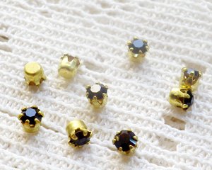 画像1: ヴィンテージ/プリセットパーツ/ガーネット/2.5mm/(10個)