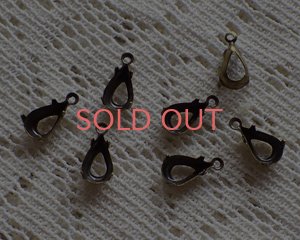 画像1: 10×6mm用/ブラスセッティング/オープンバック/金古美(1個)