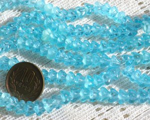 画像2: チェコ/蓄光ビーズ/ベルフラワー/アクア（4個）