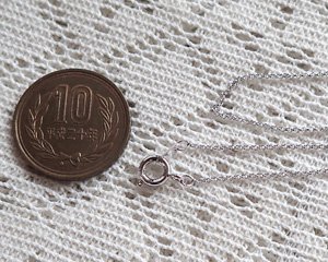 画像3: リングチェーン/本ロジウムメッキ/全長約40cm