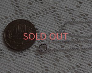 画像1: リングチェーン/本ロジウムメッキ/全長約40cm