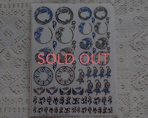 画像1: レジン封入シート/TRIBAL/BLUE/A6