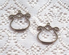 画像1: 切りSALE 70%OFF/レジン用カラワク/金魚鉢/S/金古美(1個) (1)