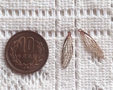 画像2: メタルチャーム/蝉の翅（2枚） (2)