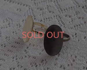 画像1: お椀リングパーツ/オーバル(1個)