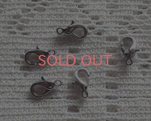 画像1: カニカン10mm/本ロジウムメッキ（5個入り)
