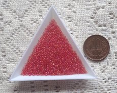 画像2: ノーホールガラスボール/レッドオーロラミックス(10g)/売り切りSALE 50%OFF (2)