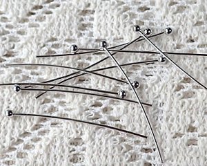 画像1: ボールピン30mm/本ロジウムメッキ(10本)