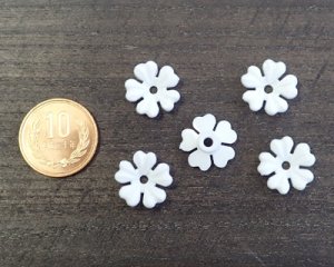 画像2: ヴィンテージ/ドイツ/プラスチック/フラワーa/ホワイト（2個）