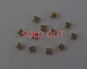画像1: ヴィンテージ/プリセットパーツ/クリスタル/2.5mm/4爪(10個)