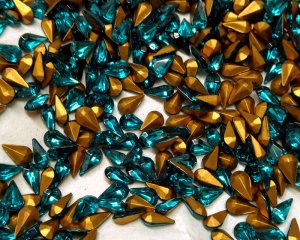 画像1: ヴィンテージ/スワロフスキー/#4300/2/ブルージルコン/10×6mm(2個)