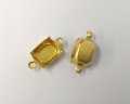 10×8mm用/ブラスセッティング/クローズドバック/オクタゴン/2リング(1個)