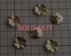 画像2: デッドストック/メタルボタン/テクスチャードフラワー/約17mm(1個）
