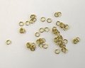メッキなし真鍮/丸カン/約4mm/線径0.7mm(約1g)
