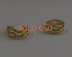 画像1: 編み込みイヤカフ/K16GP(1個)