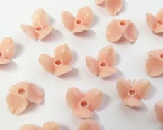 画像1: ヴィンテージ/ドイツ/プラスチック/フラワー227/ピンク（2個） (1)