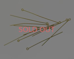 画像1: メッキなし真鍮/9ピン/約45mm/線径0.7mm(10本)