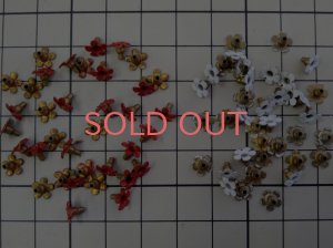 画像2: ヴィンテージ/メタル/ミニフラワーパーツ/ホワイト（2個）