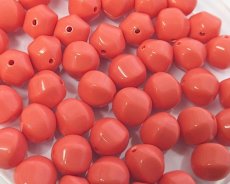 画像1: ヴィンテージ/ドイツ/ルーサイト/バルーン/コーラル/約11mm(1個) (1)