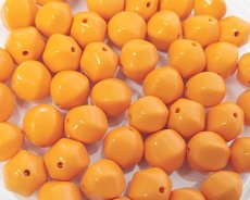 画像1: ヴィンテージ/ドイツ/ルーサイト/バルーン/オレンジ/約11mm(1個) (1)