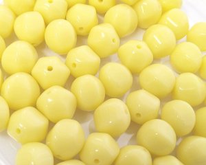 画像1: ヴィンテージ/ドイツ/ルーサイト/バルーン/ライトイエロー/約11mm(2個)