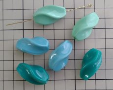 画像2: ヴィンテージ/ドイツ/プラスチック/ラージツイスト/アップルグリーン（1個） (2)
