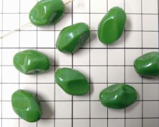 画像2: ヴィンテージ/ドイツ/プラスチック/ツイストオーバル/モスグリーン（1個） (2)