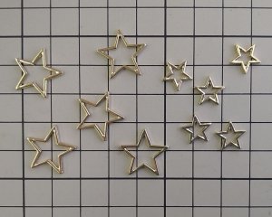 画像2: メタル/スターフープ/K16GP/17mm(1個)