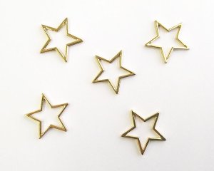 画像1: メタル/スターフープ/K16GP/17mm(1個)