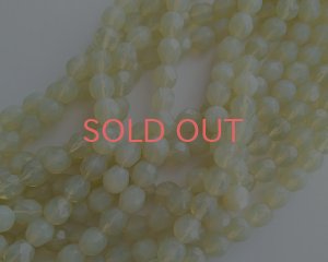 画像1: チェコガラスビーズ/ファイアポリッシュ/ライトイエローオパール/約6mm(10個)