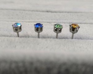 画像4: SUS316サージカルステンレス石座ピアス(1ペア)