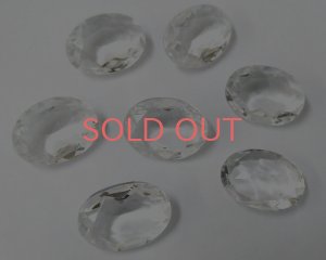 画像1: ヴィンテージ/チェコ/ガラスストーン/クリスタル/18×13mm（1個）