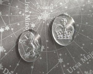 画像4: デッドストック/チェコ/ガラスカボション/クラウン/約25×18mm(1個）