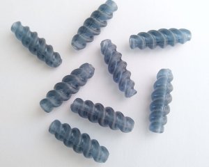 画像1: ヴィンテージ/ドイツ/プラスチック/スパイラルチューブ/モンタナブルー(2個)