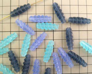 画像3: ヴィンテージ/ドイツ/プラスチック/スパイラルチューブ/モンタナブルー(2個)