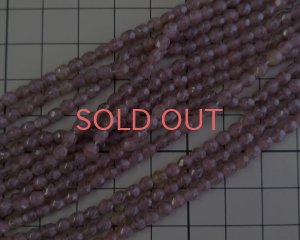 画像2: チェコガラスビーズ/ファイアポリッシュラウンド/グレイッシュピンクマーブルミックス/約4mm(20個)