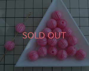 画像2: 日本/アクリル樹脂/ピンクストライプ/約10mm(4個）