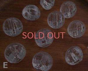 画像1: ヴィンテージ/日本/ガラスボタン/クリアE/約10mm（1個）