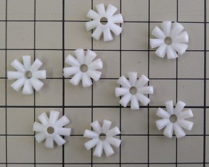 画像2: ヴィンテージ/ドイツ/プラスチック/フラワー217/ホワイト（2個）