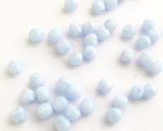 画像1: チェコガラスビーズ/ミニバレル/約4mm/ベビーブルーマーブル（30個） (1)