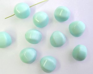 画像1: ヴィンテージ/ドイツ/ルーサイト/バルーン/ライトグリーン/約15mm(2個)