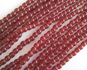 画像1: チェコガラスビーズ/ラウンド/マルーン/約3mm(45個)