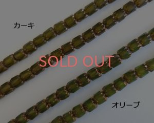 画像2: チェコガラスビーズ/アンティークスタイルオクタゴナル/マットオリーブ/約6×5mm（10個）